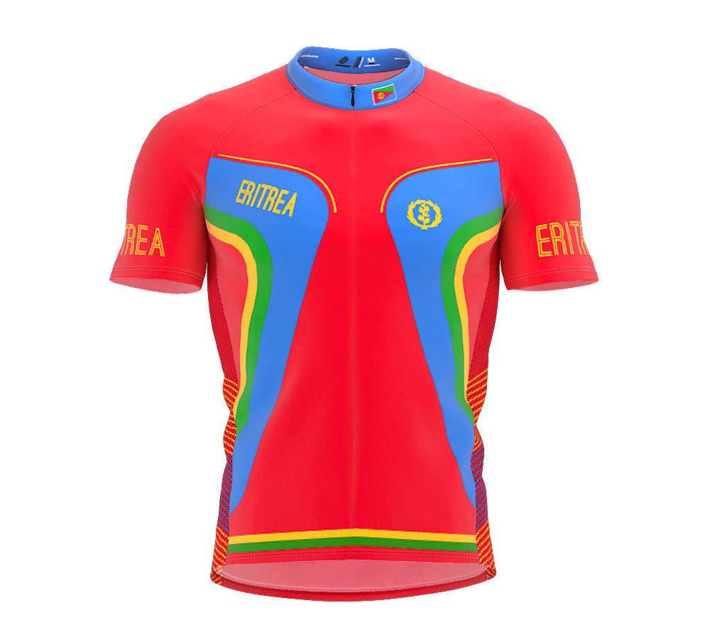 Eritrea  Full Zipper Bike Short Sleeve Cycling Jersey