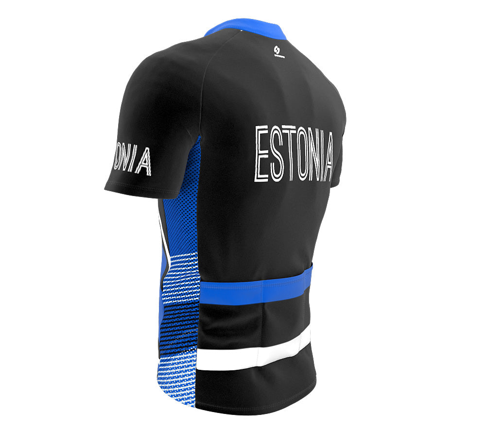 Estonia  Full Zipper Bike Short Sleeve Cycling Jersey