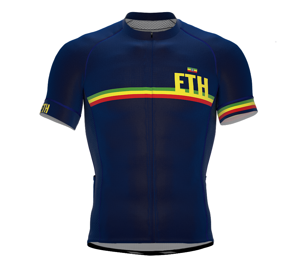 Ethiopia Blue CODE Short Sleeve Cycling PRO Jersey for Men and WomenEthiopia Blue CODE Short Sleeve Cycling PRO Jersey for Men and Women