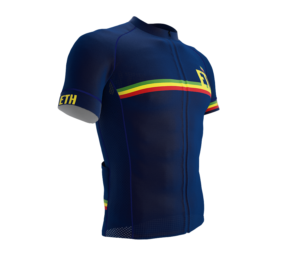 Ethiopia Blue CODE Short Sleeve Cycling PRO Jersey for Men and Women