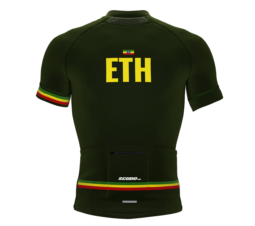 Ethiopia Green CODE Short Sleeve Cycling PRO Jersey for Men and Women