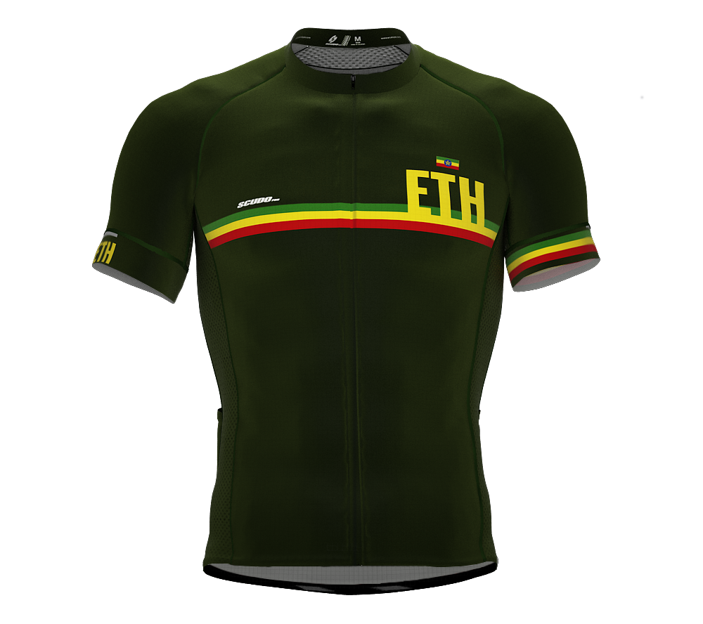 Ethiopia Green CODE Short Sleeve Cycling PRO Jersey for Men and WomenEthiopia Green CODE Short Sleeve Cycling PRO Jersey for Men and Women
