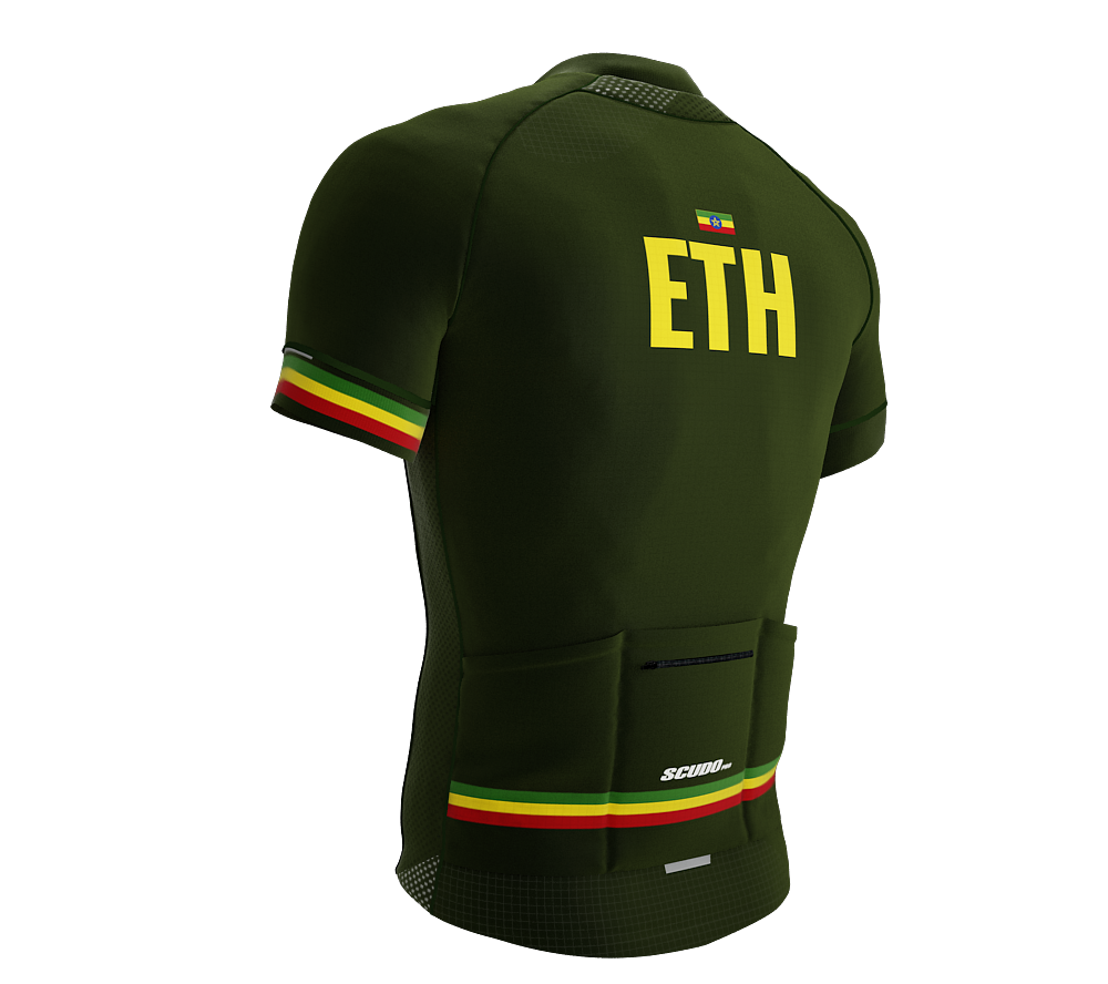 Ethiopia Green CODE Short Sleeve Cycling PRO Jersey for Men and Women
