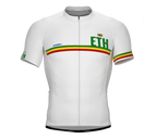 Ethiopia White CODE Short Sleeve Cycling PRO Jersey for Men and WomenEthiopia White CODE Short Sleeve Cycling PRO Jersey for Men and Women