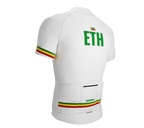 Ethiopia White CODE Short Sleeve Cycling PRO Jersey for Men and Women