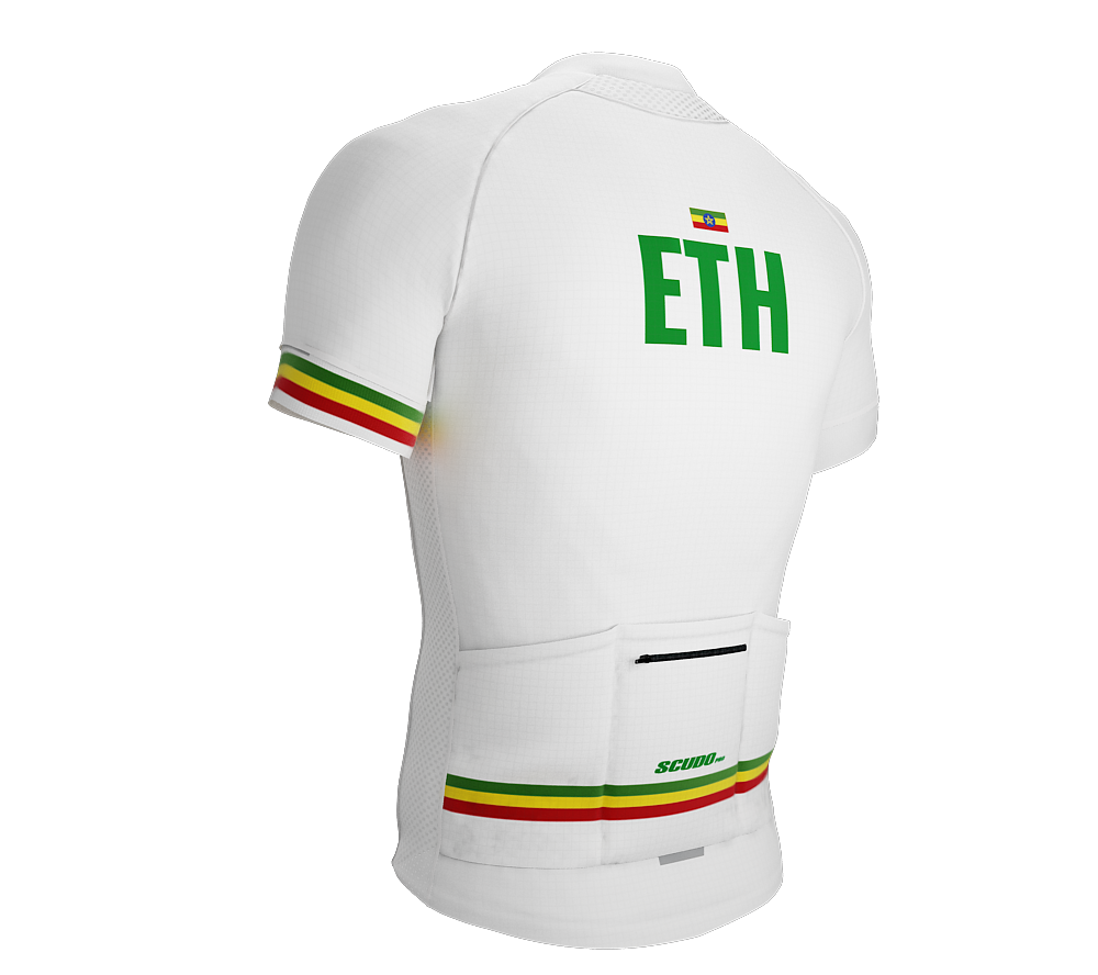 Ethiopia White CODE Short Sleeve Cycling PRO Jersey for Men and Women