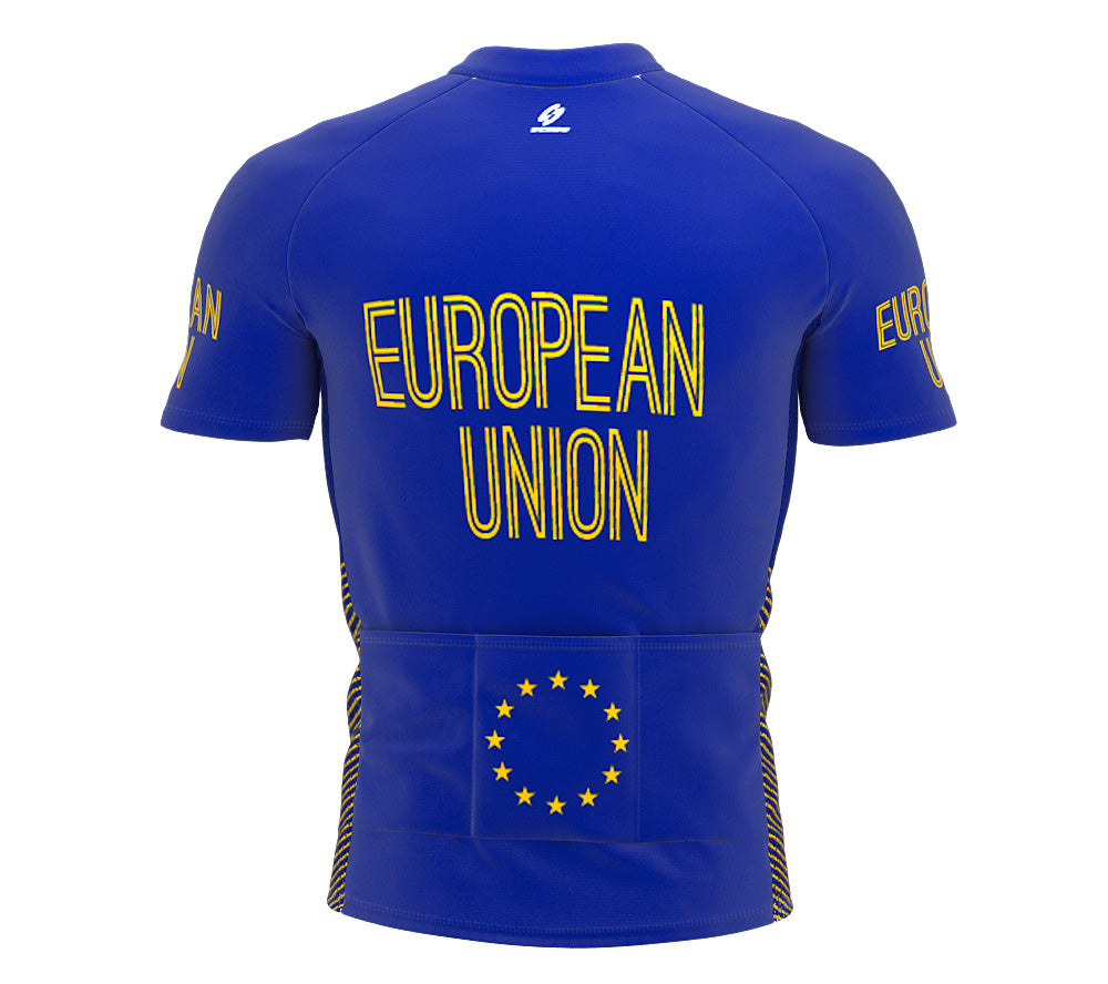 European Union  Full Zipper Bike Short Sleeve Cycling Jersey