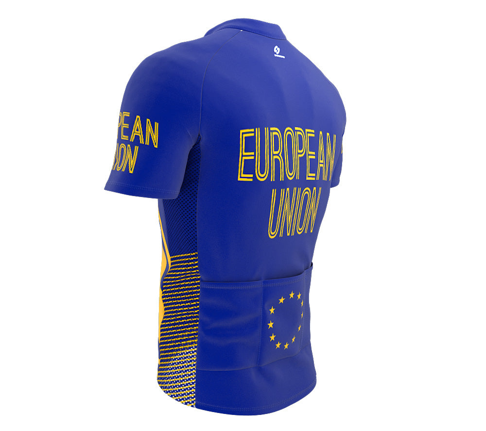 European Union  Full Zipper Bike Short Sleeve Cycling Jersey