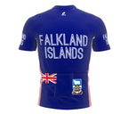 Falkland Islands  Full Zipper Bike Short Sleeve Cycling Jersey