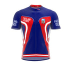 Falkland Islands  Full Zipper Bike Short Sleeve Cycling Jersey