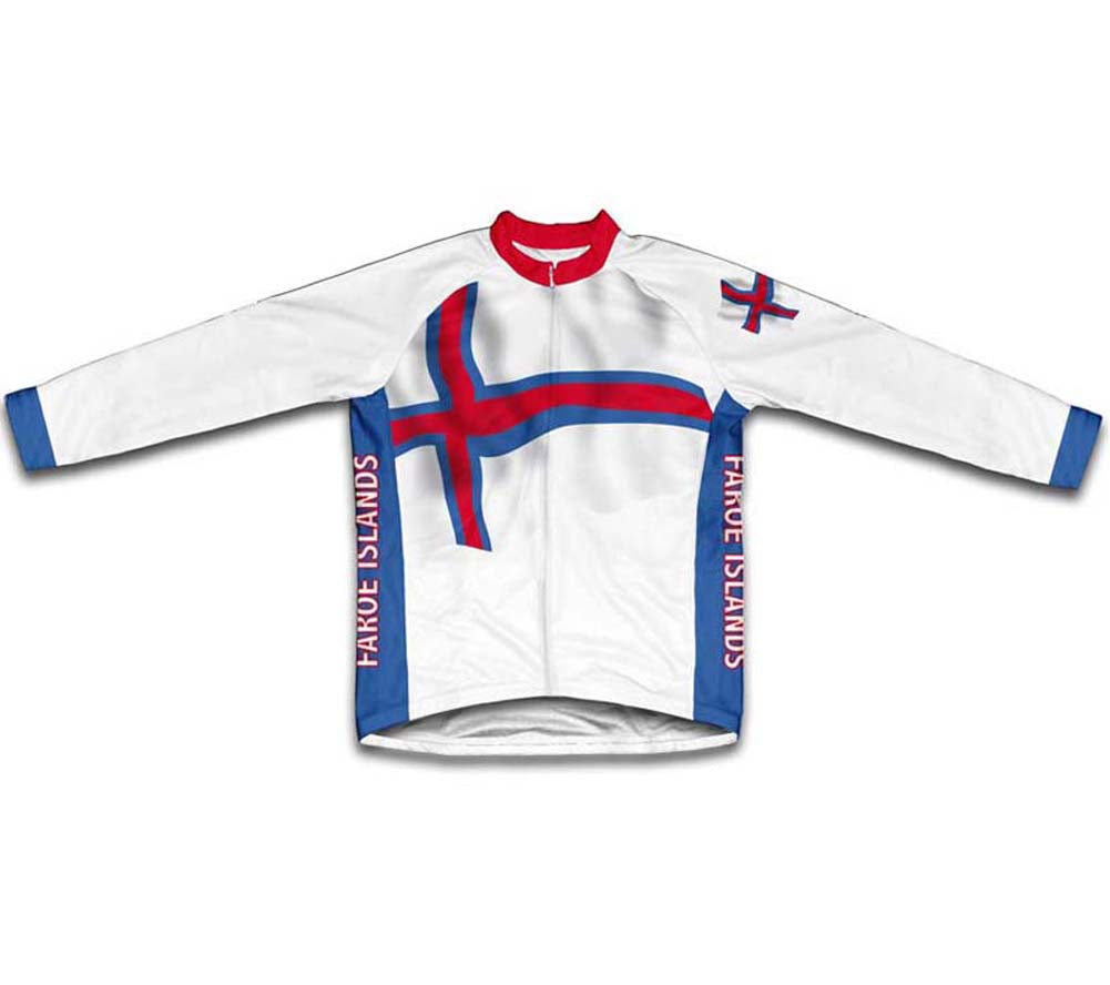 Faroe Islands Flag Cycling Jersey for Men and Women