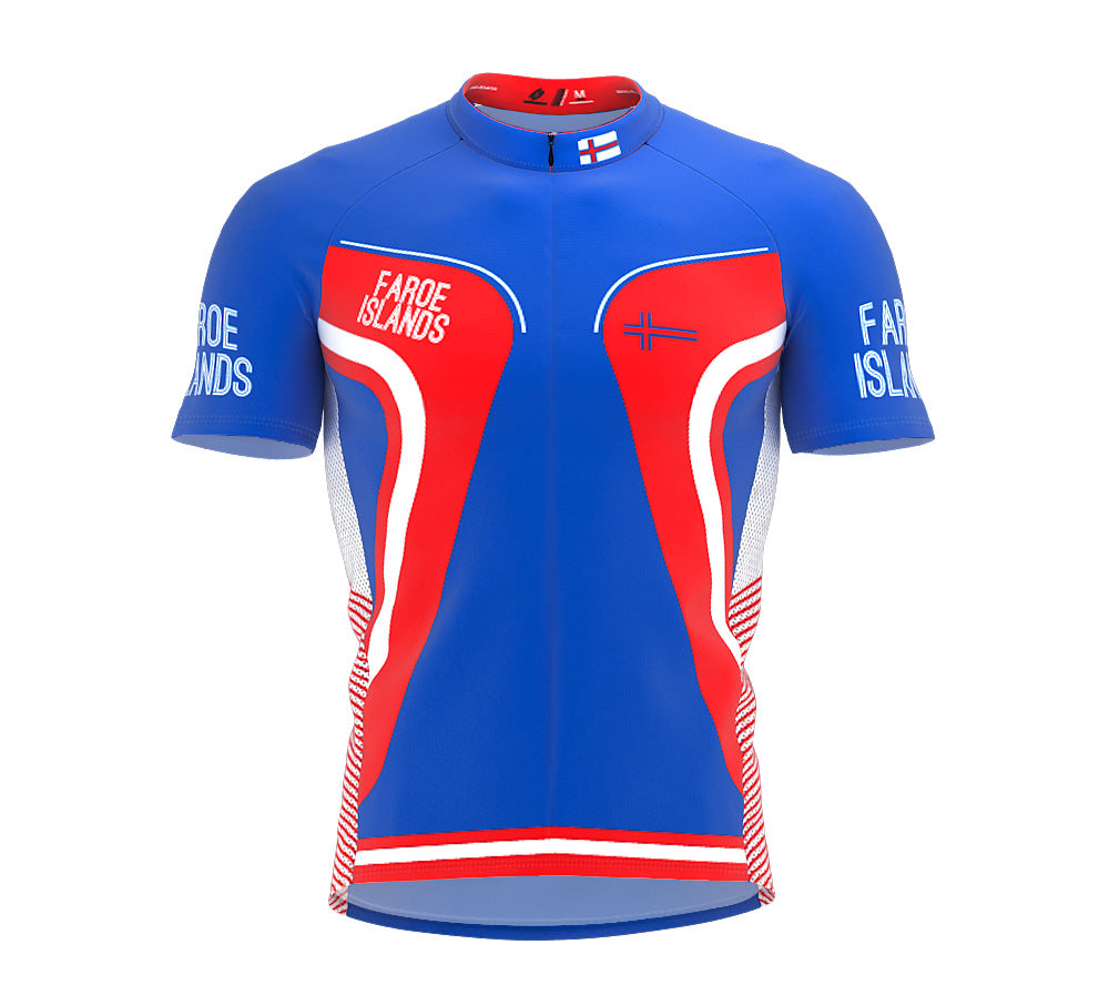 Faroe Islands  Full Zipper Bike Short Sleeve Cycling Jersey