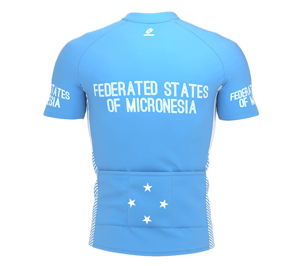 Federated States of Micronesia  Full Zipper Bike Short Sleeve Cycling Jersey
