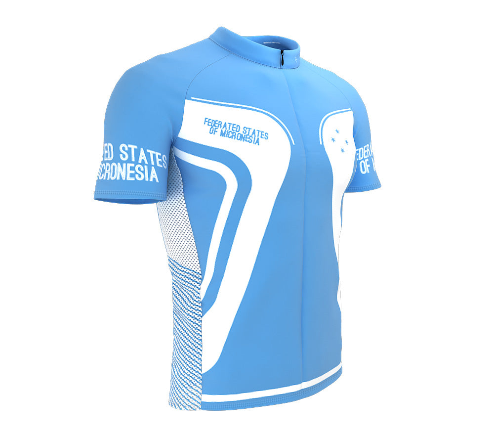 Federated States of Micronesia  Full Zipper Bike Short Sleeve Cycling Jersey