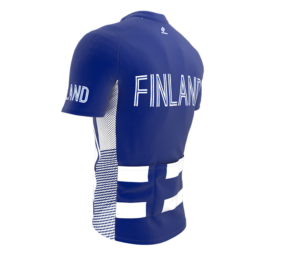 Finland  Full Zipper Bike Short Sleeve Cycling Jersey