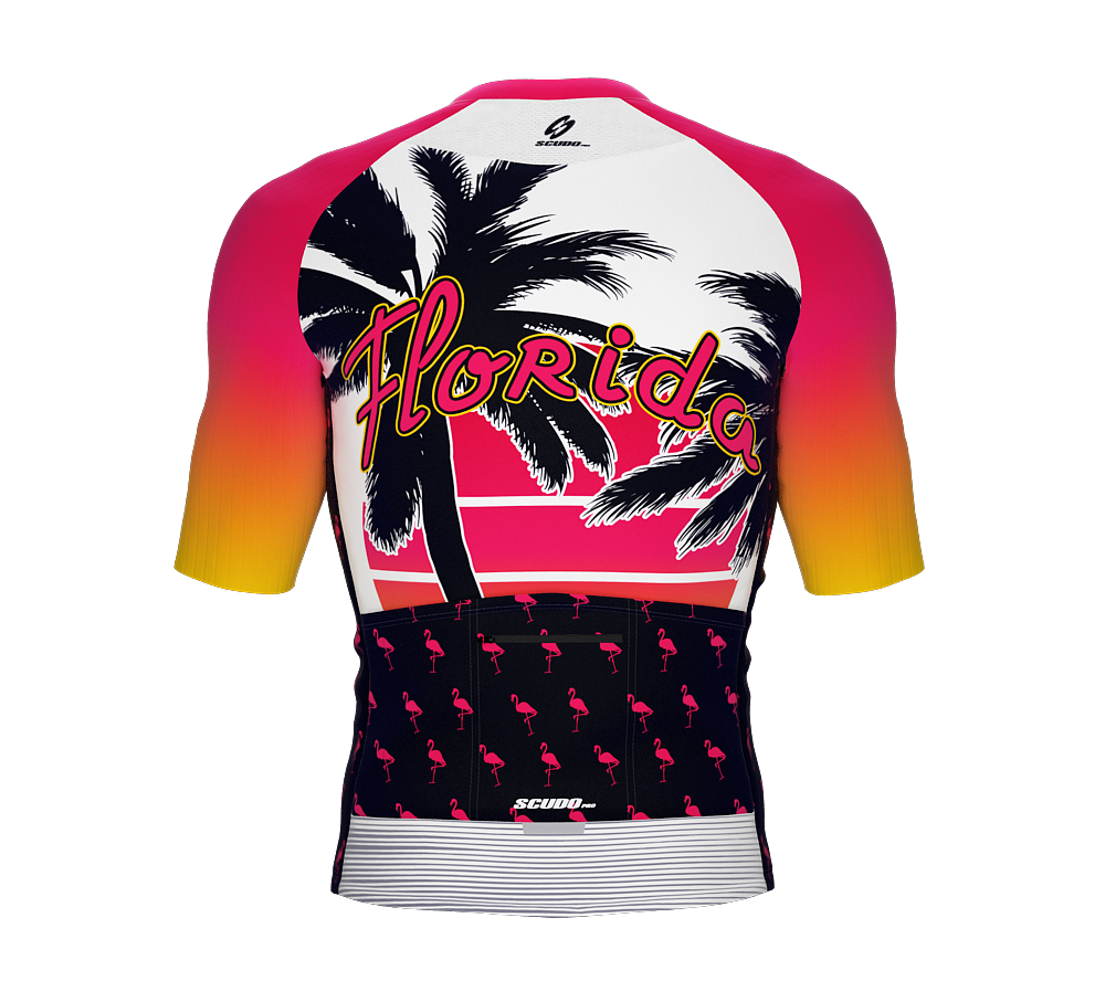 ScudoPro Pro-Elite Short Sleeve Cycling Jersey Florida USA State Icon landmark symbol identity  | Men and Women