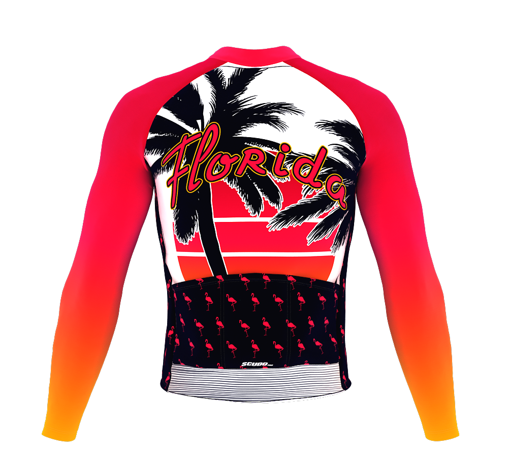ScudoPro Pro Thermal Long Sleeve Cycling Jersey Florida USA state Icon landmark identity  | Men and Women