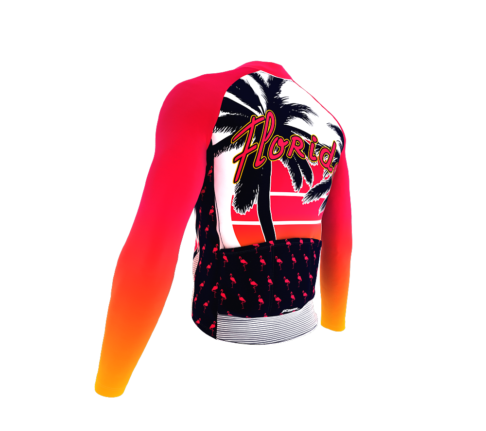 ScudoPro Pro Thermal Long Sleeve Cycling Jersey Florida USA state Icon landmark identity  | Men and Women