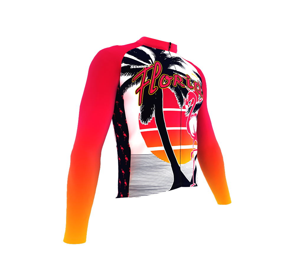 ScudoPro Pro Thermal Long Sleeve Cycling Jersey Florida USA state Icon landmark identity  | Men and Women