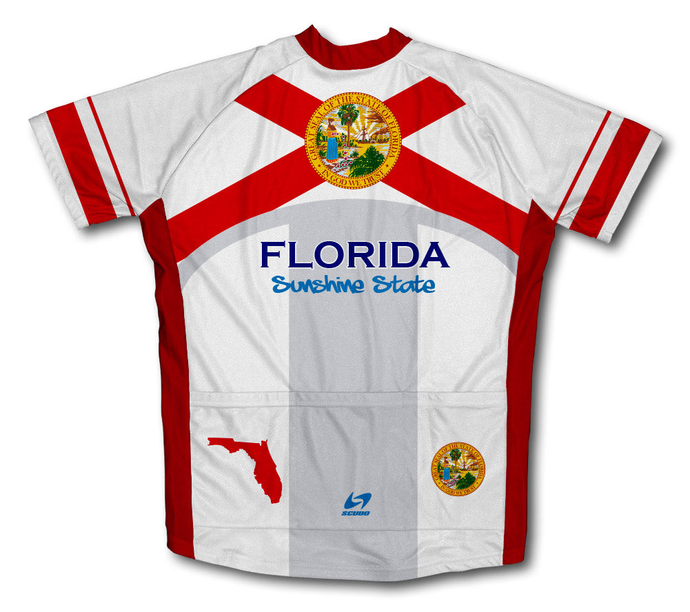 Florida Flag Short Sleeve Cycling Jersey for Men and Women