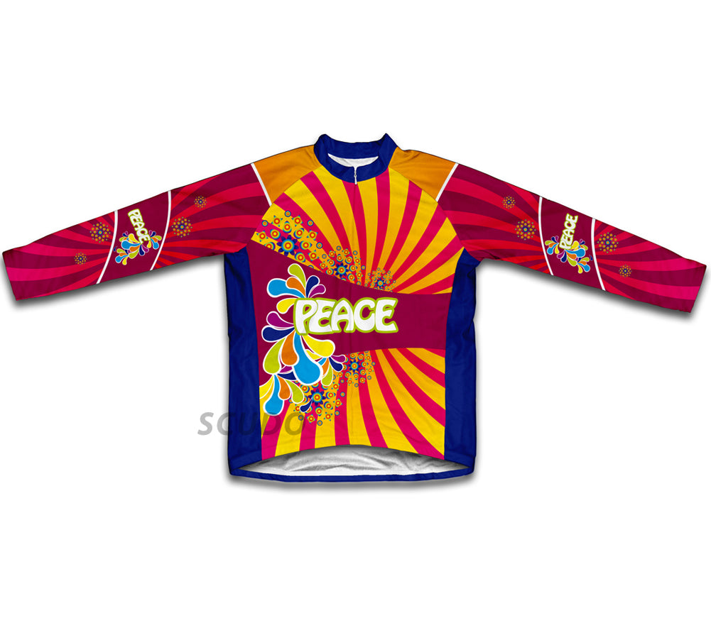 Flowery Peace Short Sleeve Cycling Jersey for Men and Women