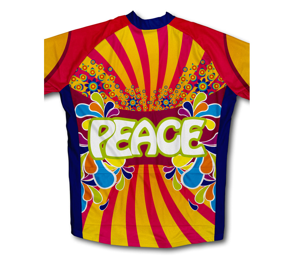 Flowery Peace Short Sleeve Cycling Jersey for Men and Women