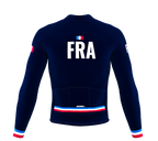 ScudoPro Pro Thermal Long Sleeve Cycling Jersey Country CODE France Blue | Men and Women