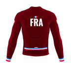 ScudoPro Pro Thermal Long Sleeve Cycling Jersey Country CODE France Vine | Men and Women