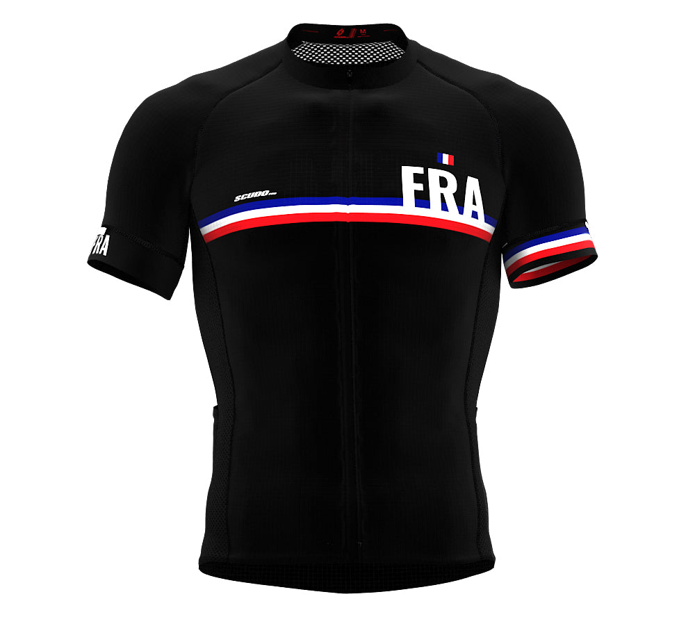 France Black CODE Short Sleeve Cycling PRO Jersey for Men and WomenFrance Black CODE Short Sleeve Cycling PRO Jersey for Men and Women