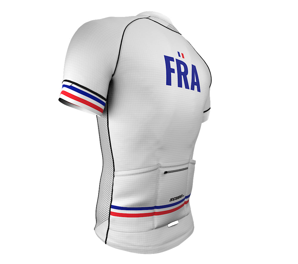 France White CODE Short Sleeve Cycling PRO Jersey for Men and Women