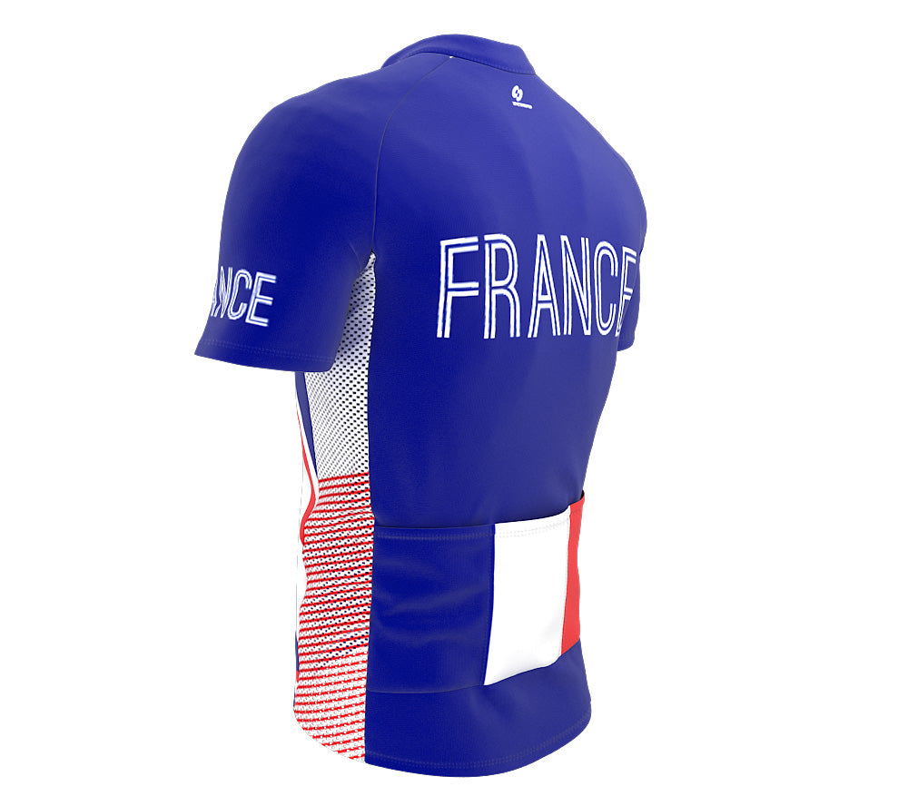 France  Full Zipper Bike Short Sleeve Cycling Jersey