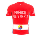 French Polynesia  Full Zipper Bike Short Sleeve Cycling Jersey