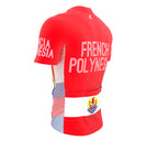 French Polynesia  Full Zipper Bike Short Sleeve Cycling Jersey