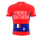 French Southern  Full Zipper Bike Short Sleeve Cycling Jersey