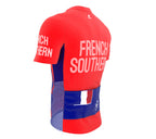 French Southern  Full Zipper Bike Short Sleeve Cycling Jersey