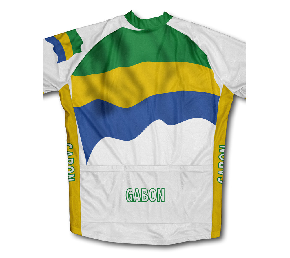 Gabon Flag Cycling Jersey for Men and Women