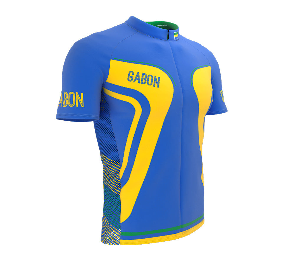 Gabon  Full Zipper Bike Short Sleeve Cycling Jersey