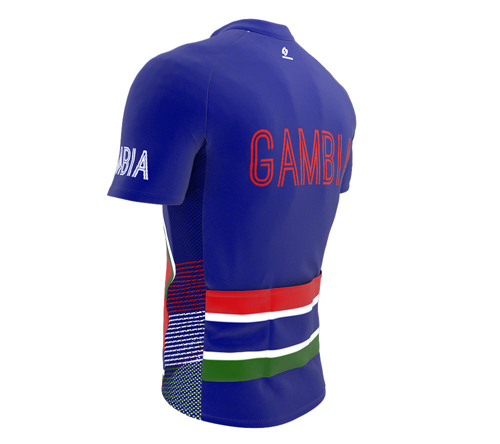 Gambia  Full Zipper Bike Short Sleeve Cycling Jersey