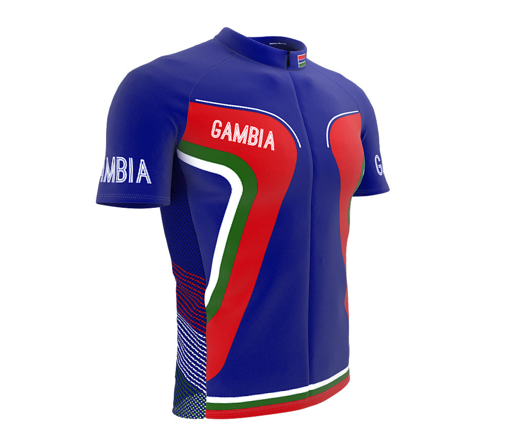 Gambia  Full Zipper Bike Short Sleeve Cycling Jersey