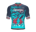 ScudoPro Pro-Elite Short Sleeve Cycling Jersey Georgia USA State Icon landmark symbol identity  | Men and Women