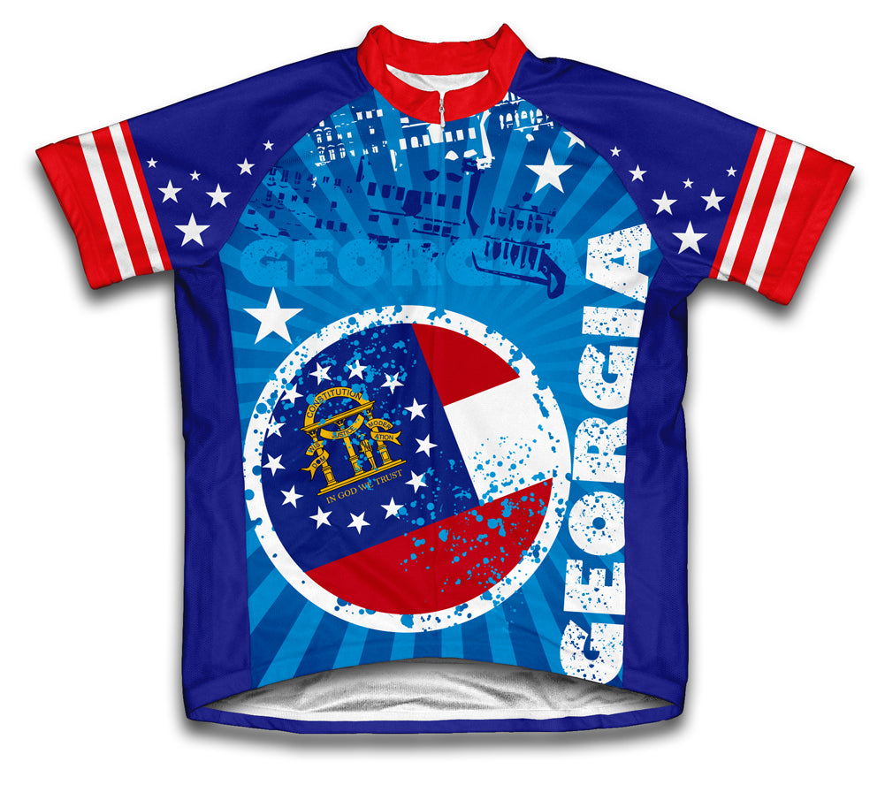 Georgia Short Sleeve Cycling Jersey for Men and Women
