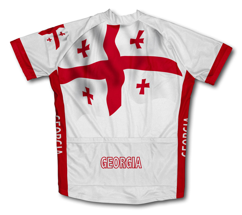 Georgia Country Flag Cycling Jersey for Men and Women