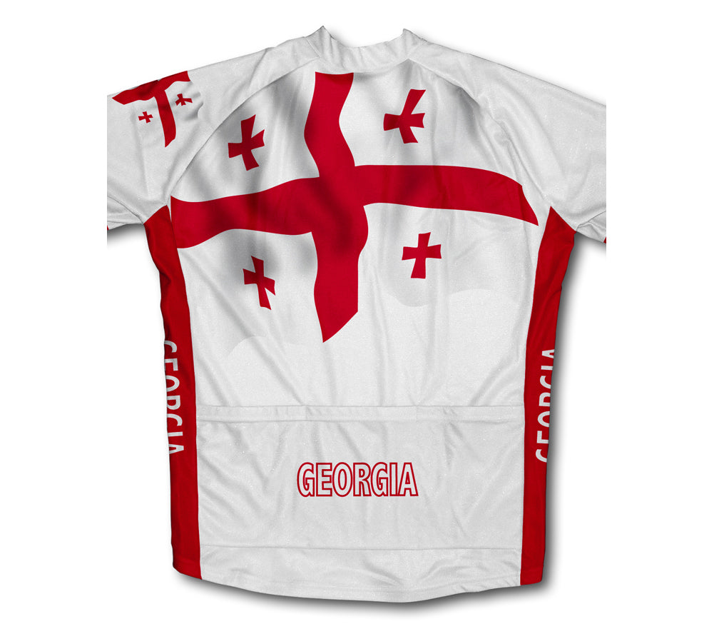 Georgia Country Flag Cycling Jersey for Men and Women