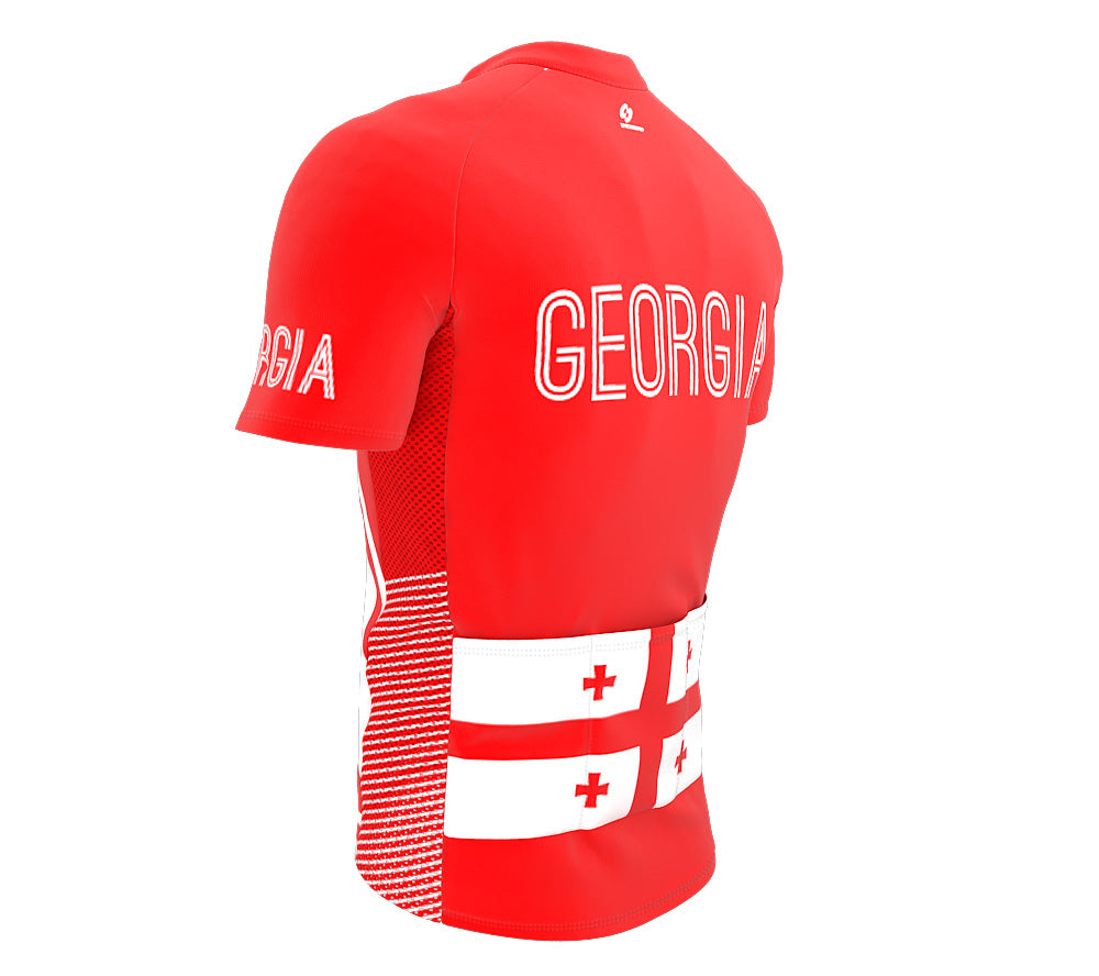 Georgia Country  Full Zipper Bike Short Sleeve Cycling Jersey
