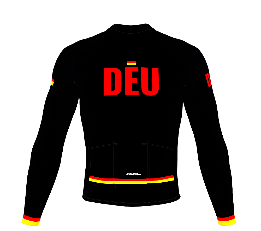 ScudoPro Pro Thermal Long Sleeve Cycling Jersey Country CODE Germany Black | Men and Women