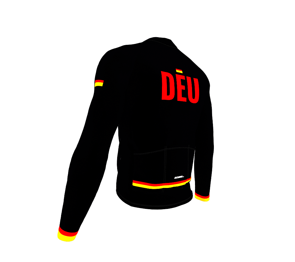 ScudoPro Pro Thermal Long Sleeve Cycling Jersey Country CODE Germany Black | Men and Women