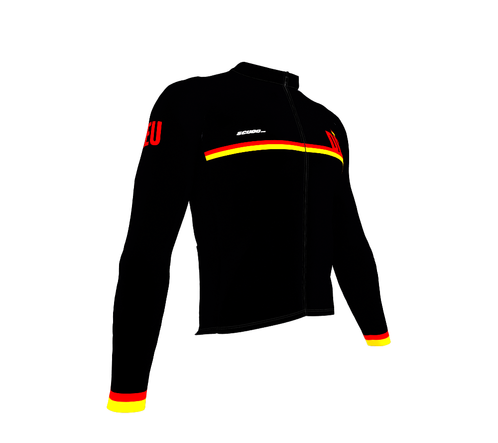 ScudoPro Pro Thermal Long Sleeve Cycling Jersey Country CODE Germany Black | Men and Women