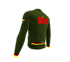 ScudoPro Pro Thermal Long Sleeve Cycling Jersey Country CODE Germany Green | Men and Women
