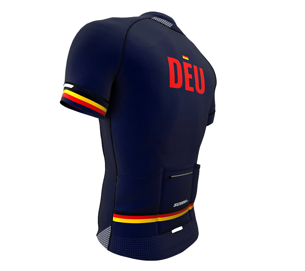 Germany Blue CODE Short Sleeve Cycling PRO Jersey for Men and Women