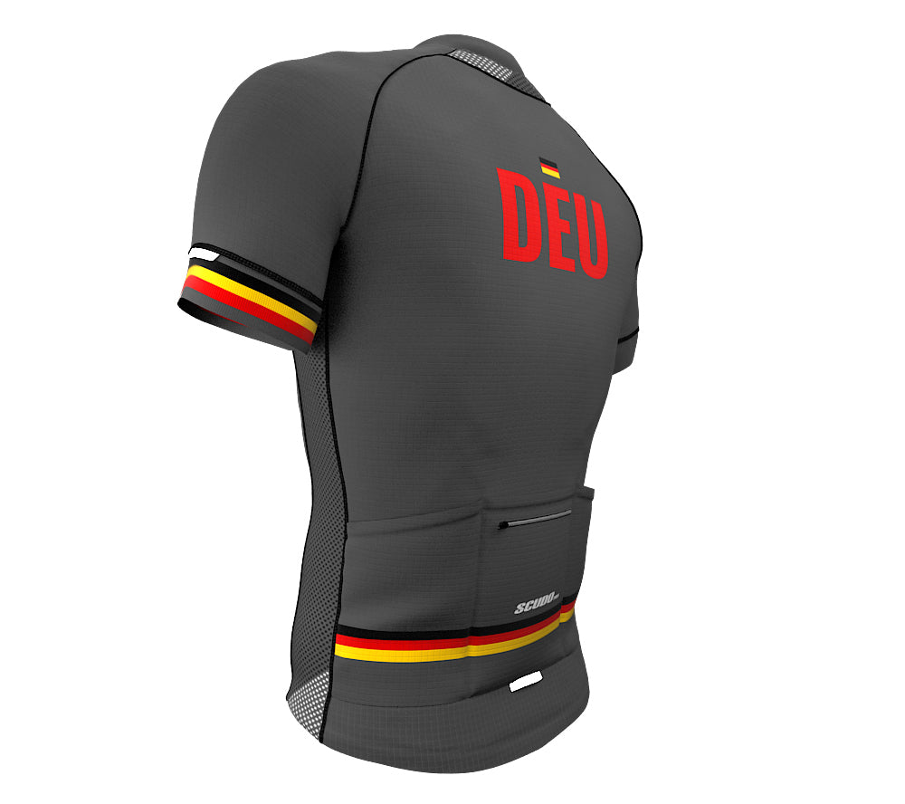 Germany Gray CODE Short Sleeve Cycling PRO Jersey for Men and Women